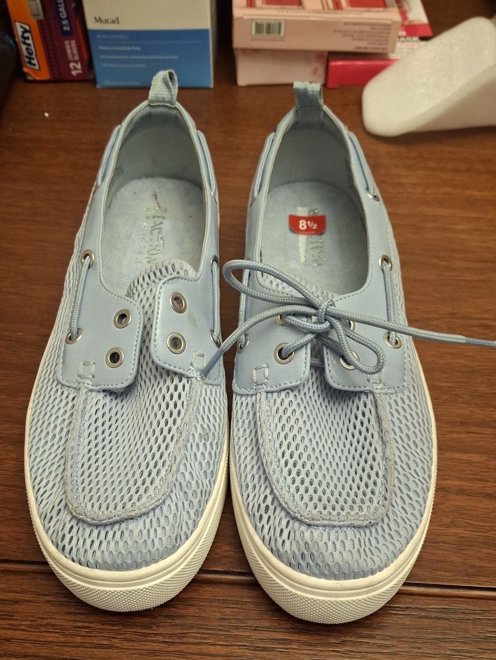 Kenneth Cole Zelda Light Blue Slip-On Mesh Sneakers
